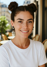 Load image into Gallery viewer, Black Rock Stud Earrings