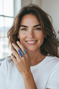 True Blue Split Ring