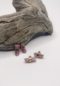 Pretty In Pink Tourmaline Stud Earrings