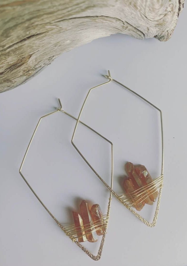 Geometric Gemstone Earrings